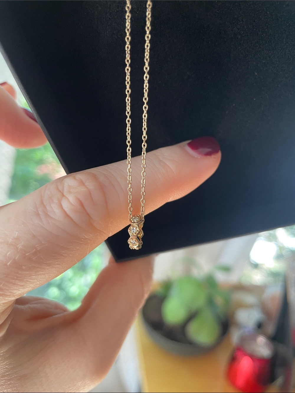 Lab Grown Diamond Drop Necklace - Elegant Women's Jewelry Gold Necklace